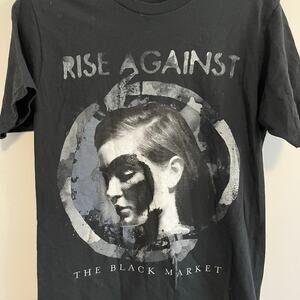 Rise Against Black Market Band Tee Unisex T-Shirt Medium